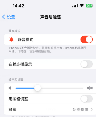 莲池苹果15Pro维修网点分享iPhone15Pro系列机型中隐藏静音图标 